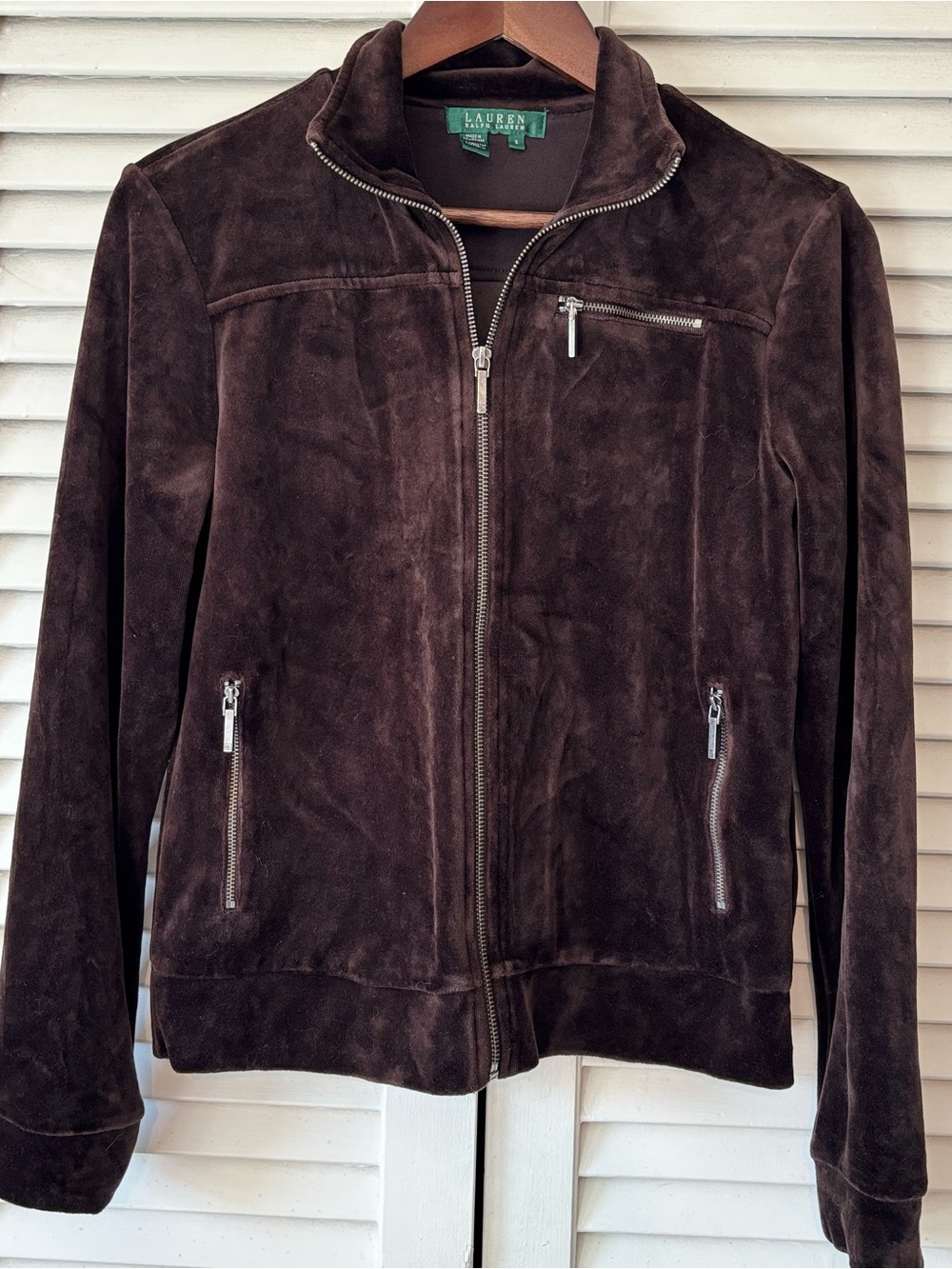 Ralph Lauren Dark Brown Zip-Front Jacket